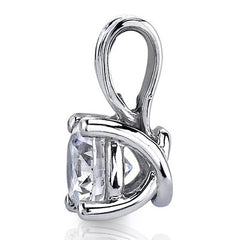 Round Trellis Lucern Moissanite Solitaire Pendant