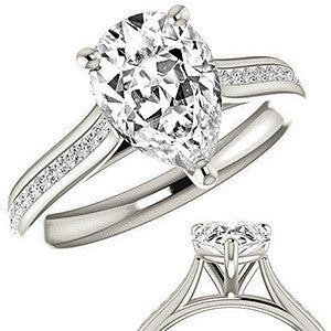 Pear Cathedral Engagement Ring