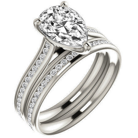 Pear Cathedral Engagement Ring
