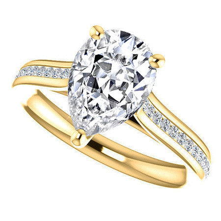 Pear Cathedral Engagement Ring