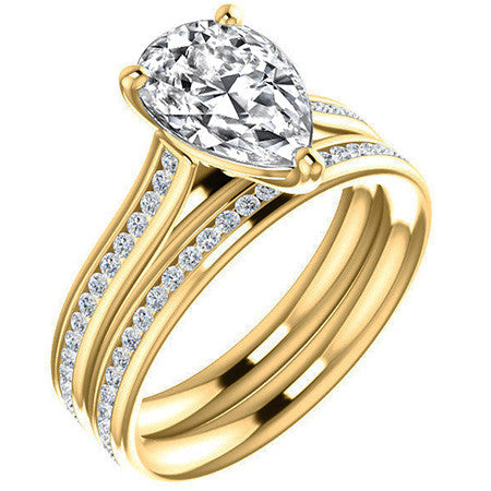 Pear Cathedral Engagement Ring