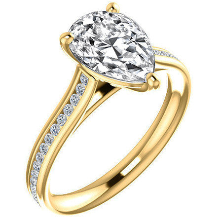 Pear Cathedral Engagement Ring