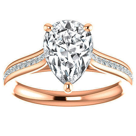 Pear Cathedral Engagement Ring