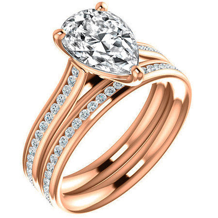 Pear Cathedral Engagement Ring