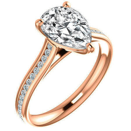 Pear Cathedral Engagement Ring