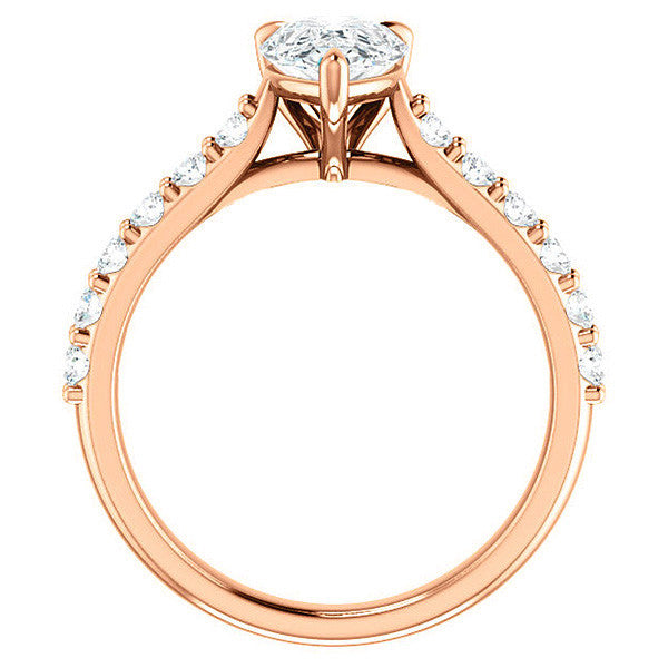 Pear shaped Moissanite Engagement Ring