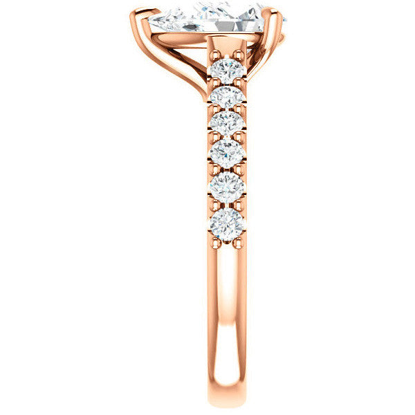 Pear shaped Moissanite Engagement Ring