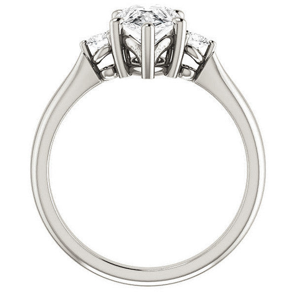 Pear Moissanite Engagement Ring