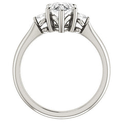 Pear Moissanite Engagement Ring