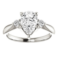 Pear Moissanite Engagement Ring