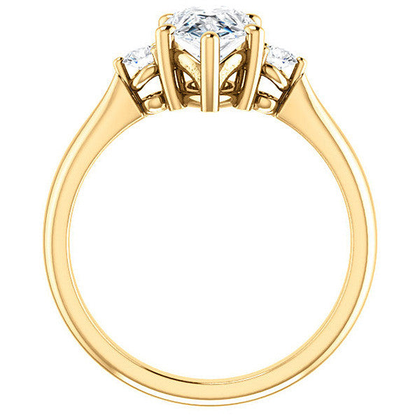 Pear Moissanite Engagement Ring