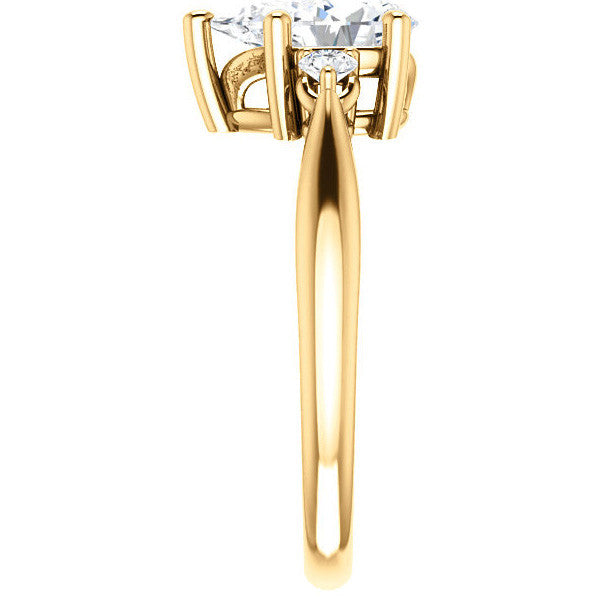 Pear Moissanite Engagement Ring