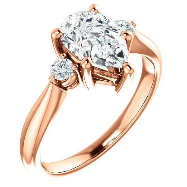 Pear Moissanite Engagement Ring