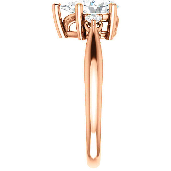 Pear Moissanite Engagement Ring