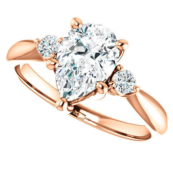 Pear Moissanite Engagement Ring