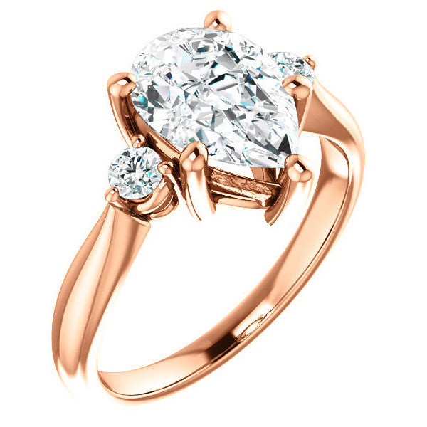 Pear Moissanite Engagement Ring