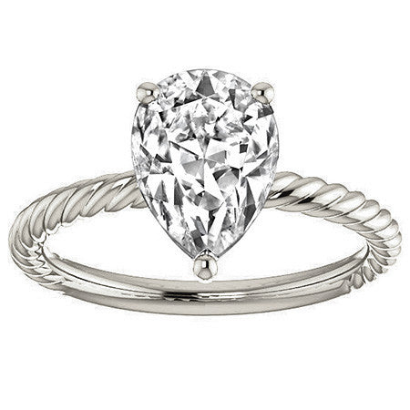 Pear Cut Solitaire Ring