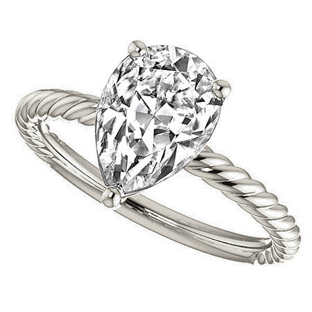 Pear Cut Solitaire Ring