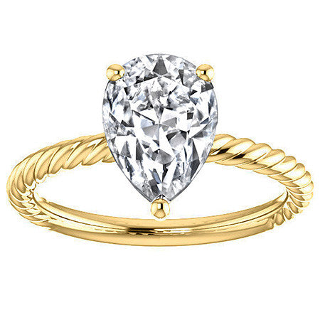Pear Cut Solitaire Ring