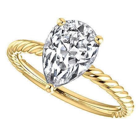 Pear Cut Solitaire Ring