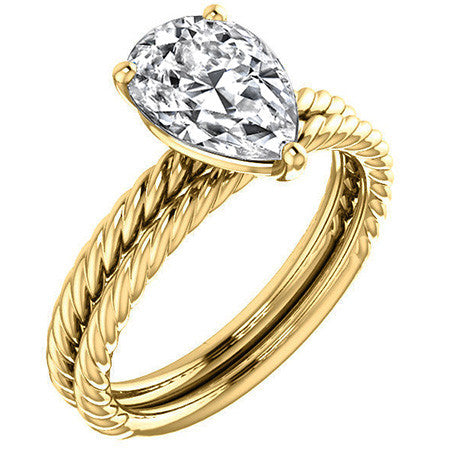Pear Cut Solitaire Ring