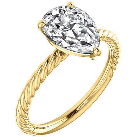 Pear Cut Solitaire Ring
