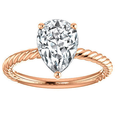 Pear Cut Solitaire Ring