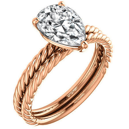 Pear Cut Solitaire Ring
