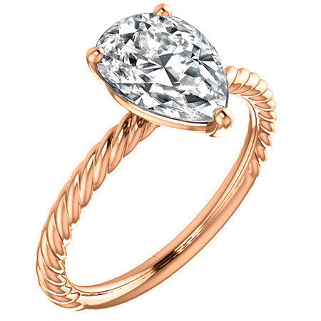 Pear Cut Solitaire Ring