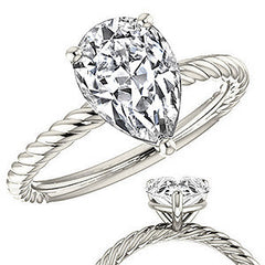 Pear Cut Solitaire Ring