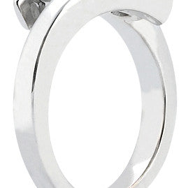 4mm Round Brilliant Moissanite Right Hand Ring, 0.75ct