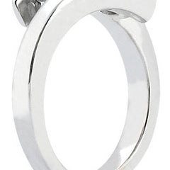 4mm Round Brilliant Moissanite Right Hand Ring, 0.75ct
