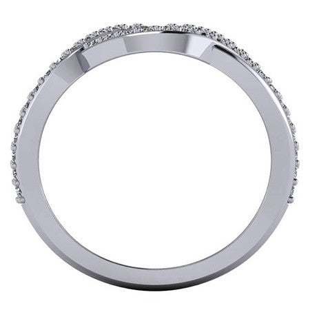 Right Hand Ring - Twisted Split Shank with Moissanite stones