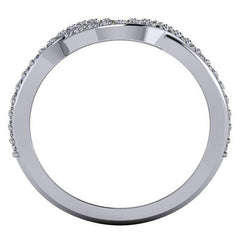 Right Hand Ring - Twisted Split Shank with Moissanite stones