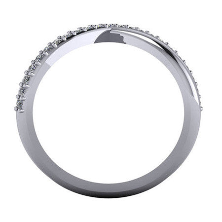 Right Hand Ring - double X Split Shank with Moissnaite