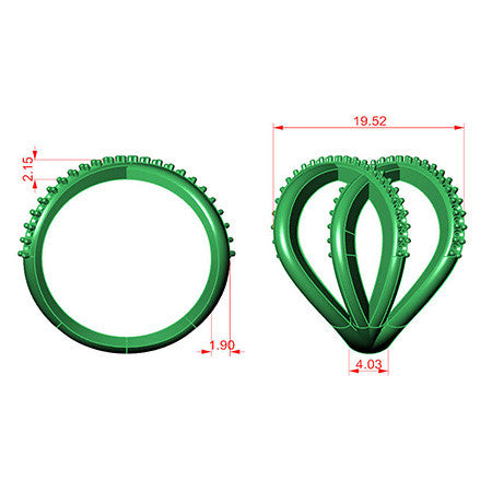 Right Hand Ring - double X Split Shank with Moissnaite