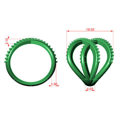 Right Hand Ring - double X Split Shank with Moissnaite