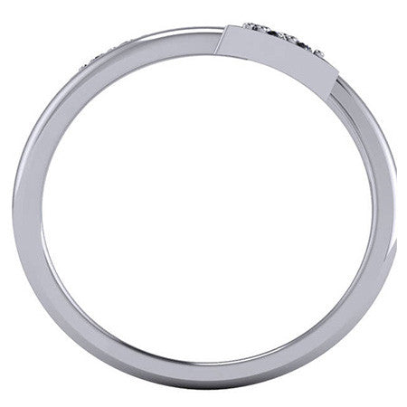 Arrow Design Round Brilliant Moissanite Right Hand Ring
