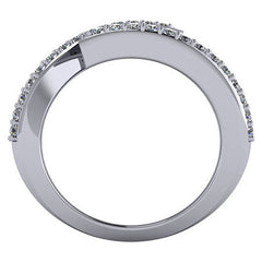 Modern Bypass Moissanite Right Hand Ring
