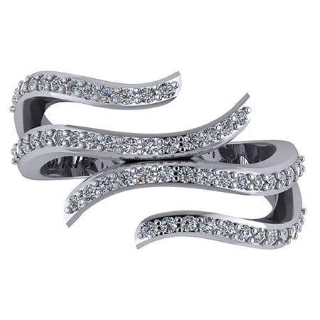 Free Form Designer Moissanite Right Hand Ring