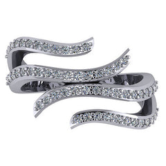 Free Form Designer Moissanite Right Hand Ring