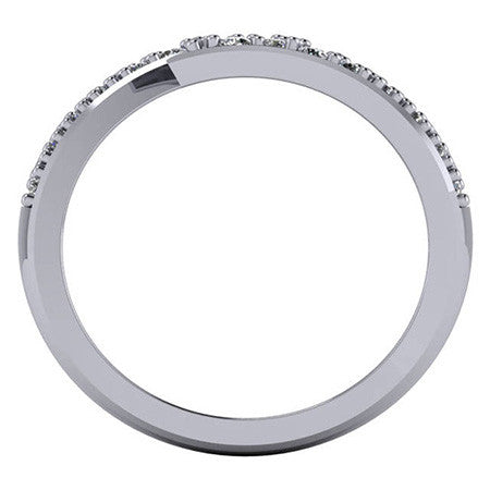 Modern Pave Bypass Moissanite Right Hand Ring