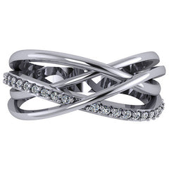 Round Multi-Band Moissanite Right Hand Ring