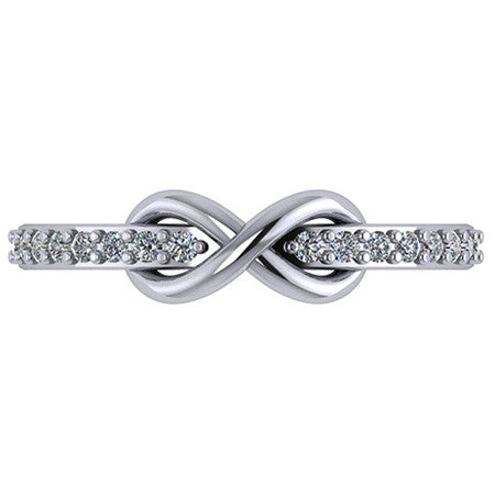 Infinity Design Moissanite Right Hand Ring