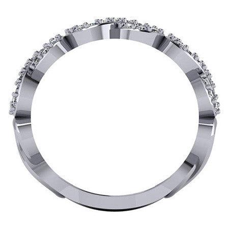 Infinity Style Moissanite Right Hand Ring