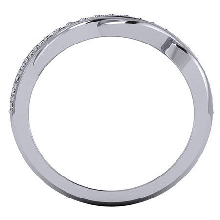 Modern Woven Split Shank Moissanite Right Hand Ring