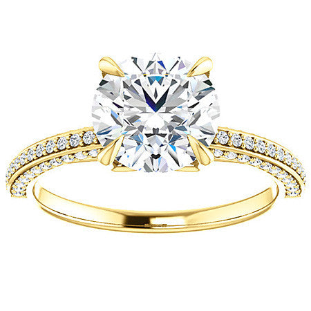 Round Claw Prong Moissanite Engagement Ringound