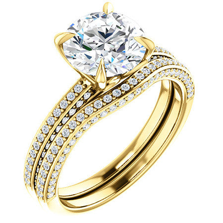 Round Claw Prong Moissanite Engagement Ringound