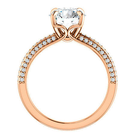 Round Claw Prong Moissanite Engagement Ringound
