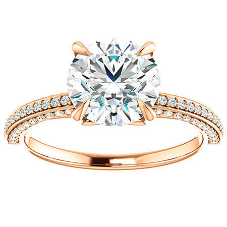 Round Claw Prong Moissanite Engagement Ringound
